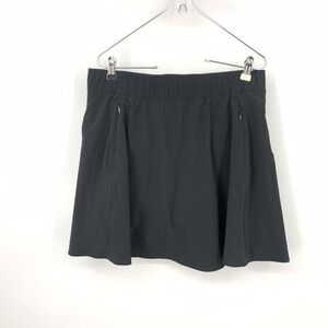 T By Talbots Women Size Medium Skort Black Pull On Mini Skirt Shorts Liner
